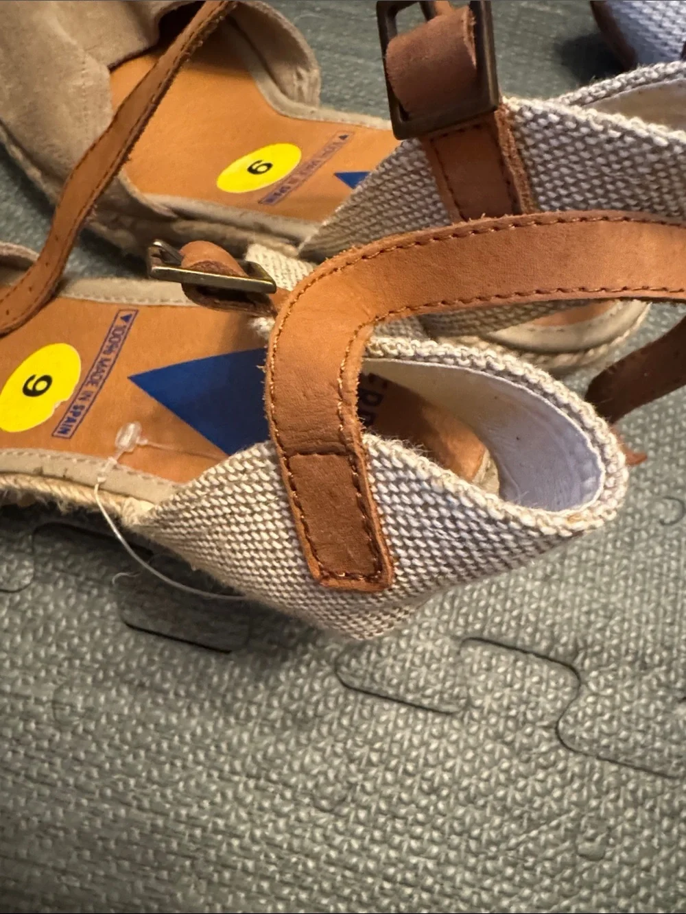 Verbenas Tan Suede Espadrille Wedge